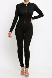 Jumpsuit with front zipper